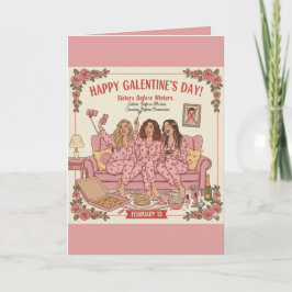 Cartão de Boas Festas de Galentine's Day