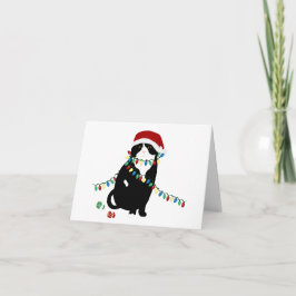 Cartão de Boas Festas de Gato Santa Fold Escocês