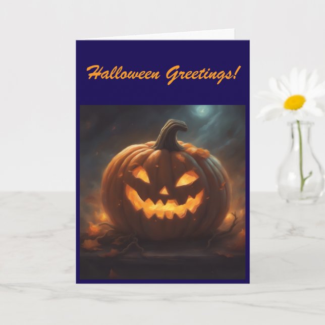 Cartão de Boas Festas de Halloween (Planta pequena)