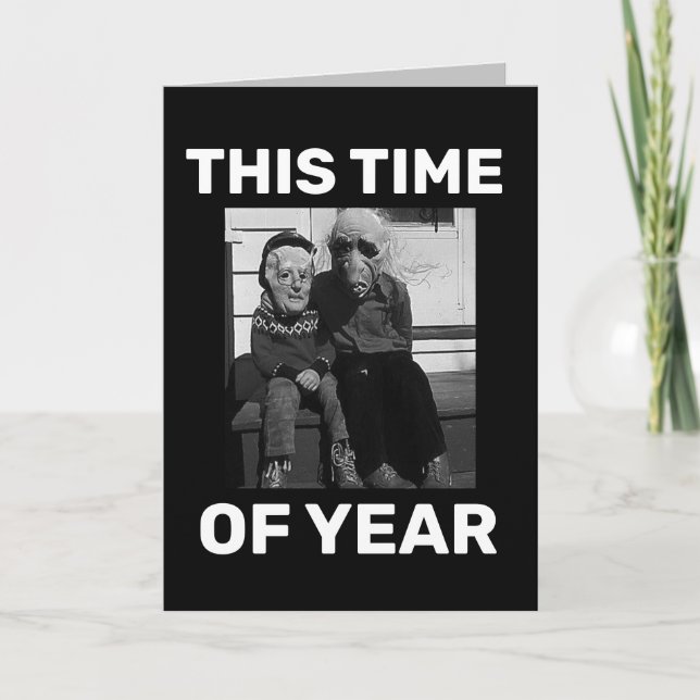 CARTÃO DE BOAS FESTAS DE HALLOWEEN AMIGOS ENGRAÇAD (Frente)