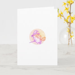 Cartão de Boas Festas de Halloween Bruxa Neon – Re