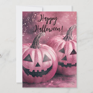 Cartão de Boas Festas de Halloween com Abóboras