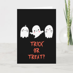 Cartão de Boas Festas de Halloween, Doce ou Traves