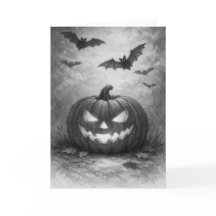 Cartão de Boas Festas de Halloween Jack o Lantern