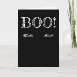 Cartão de Boas Festas de Halloween Olhos & "BOO"