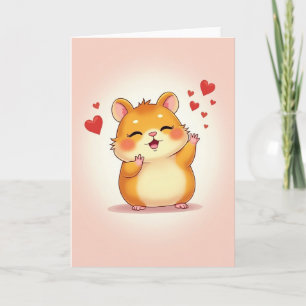 Cartão de Boas Festas de Hamster Fofinho