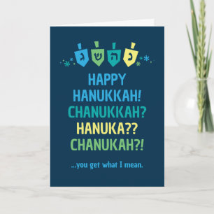 Cartão de Boas Festas de Hanukkah Chanukah Dreidel
