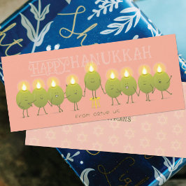 Cartão de Boas Festas de Hanukkah com Azeitonas |