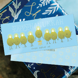 Cartão de Boas Festas de Hanukkah de Azeitonas | C