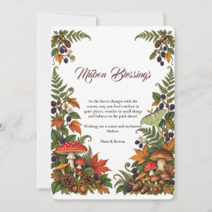 Cartão de Boas Festas de Mabon Equinócio de Outono