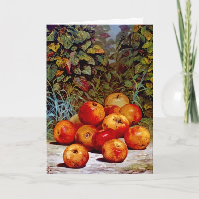 Cartão de Boas Festas de Maçãs (Frente)