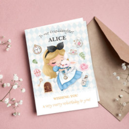 Cartão de Boas Festas de Não Aniversário Alice no 