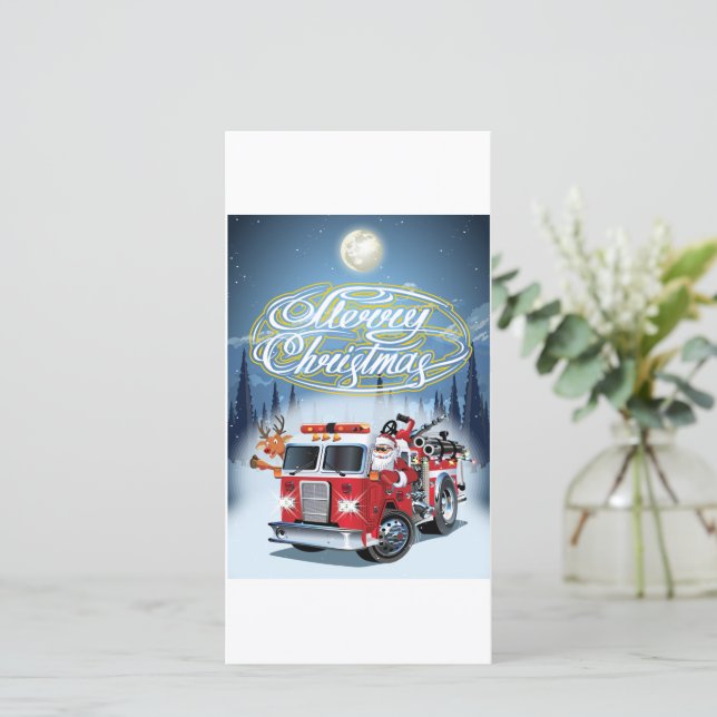 cartão de Boas Festas de Natal (Em pé/Frente)