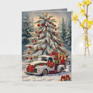 Cartão de Boas Festas de Natal Antigo – Neve Majes