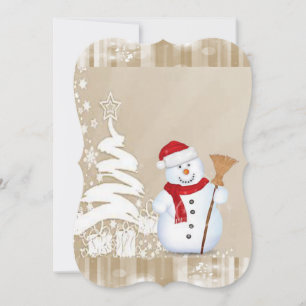 Cartão de Boas Festas de Natal, Boneco de Neve