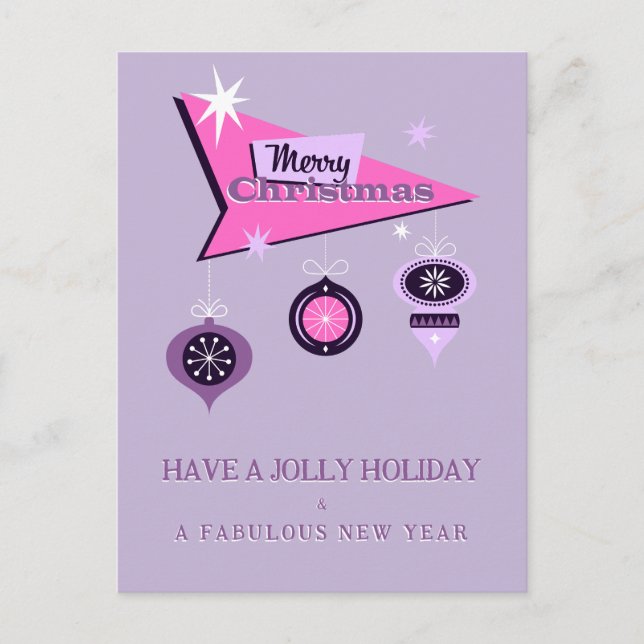 Cartão de Boas Festas de Natal com Placar de Anúnc (Frente)