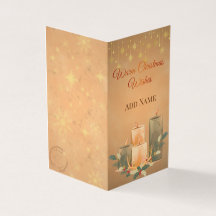 Cartão de Boas Festas de Natal com Vela Quente Vin