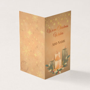 Cartão de Boas Festas de Natal com Vela Quente Vin