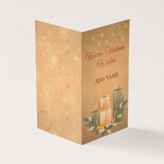 Cartão de Boas Festas de Natal com Vela Quente Vin