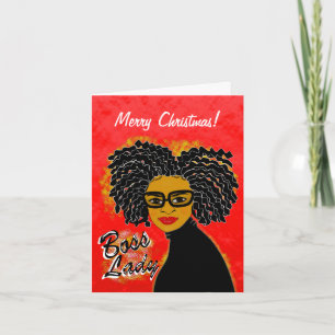 Cartão de Boas Festas de Natal da Chefe Senhora