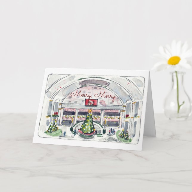 Cartão de Boas Festas de Natal Dobrado (Planta pequena)