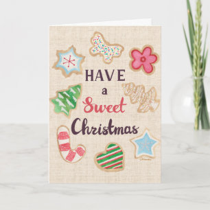 Cartão de Boas Festas de Natal Doce