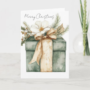 Cartão de Boas Festas de Natal festivo e elegante