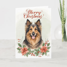 Cartão de Boas Festas de Natal para Cachorro
