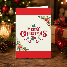 Cartão de Boas Festas de Natal Personalizado