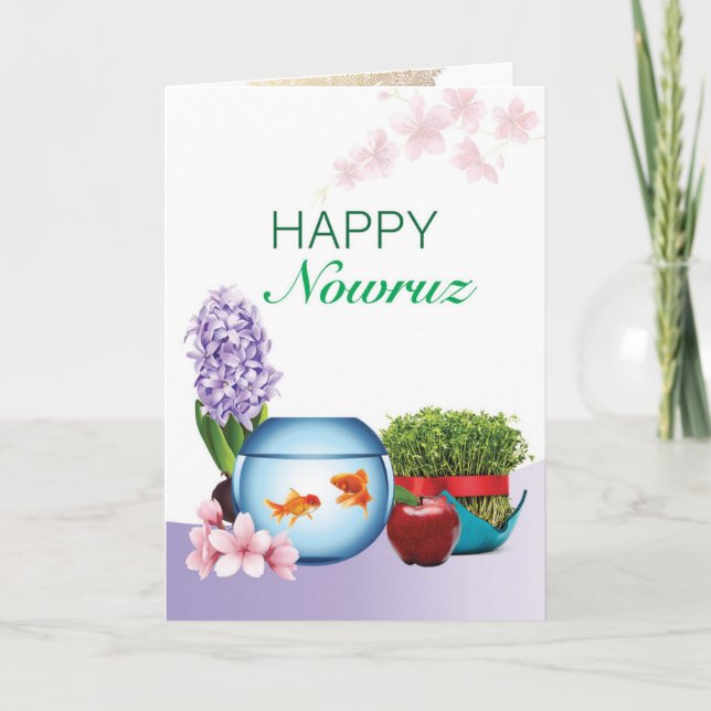 Cartão de Boas Festas de Nowruz (Frente)