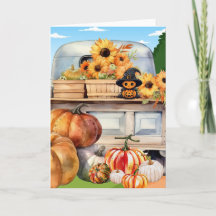 Cartão de Boas Festas de Outono ou Halloween