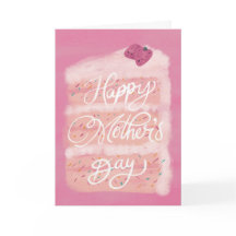 Cartão de Boas Festas de Pão de Morango do Dia das