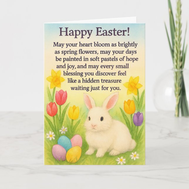 Cartão de Boas Festas de Páscoa (Frente)