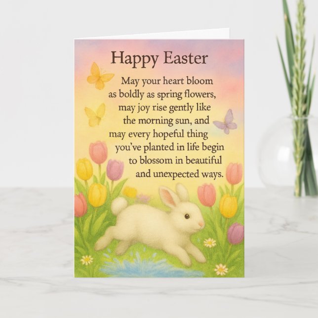 Cartão de Boas Festas de Páscoa (Frente)