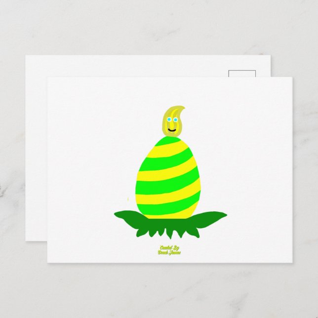 Cartão de Boas Festas de Páscoa (Frente/Verso)