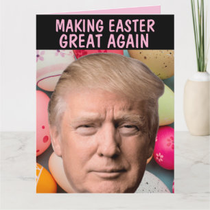 CARTÃO DE BOAS FESTAS DE PÁSCOA DE DONALD TRUMP
