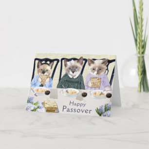 Cartão de Boas Festas de Páscoa dos Gatinhos