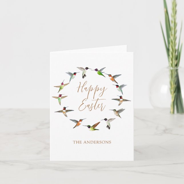 Cartão de Boas Festas de Páscoa Personalizado (Frente)