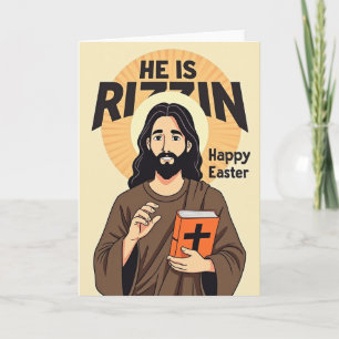 Cartão de Boas Festas de Páscoa Rizzin Feliz