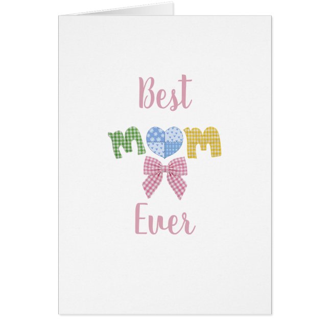 Cartão de Boas Festas de Patchwork para o Dia das  (Frente)