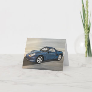 Cartão de Boas Festas de Pintura de Carro Esportiv