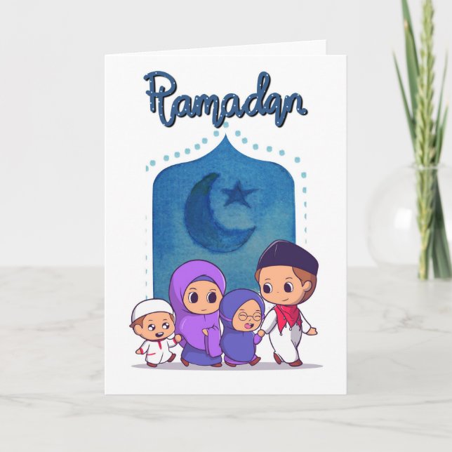 Cartão de Boas Festas de Ramadan  (Frente)