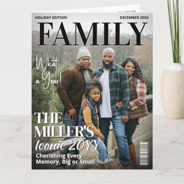 Cartão de Boas Festas de Revista de Ano em Revisão (Frente)