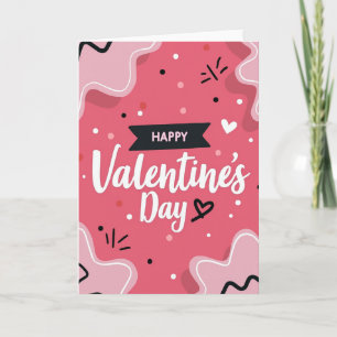 Cartão de Boas Festas de São Valentim Feliz