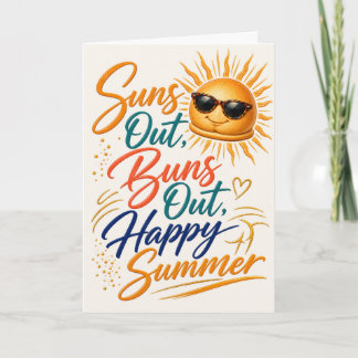 Cartão de Boas Festas de Verão Engraçado Suns Out
