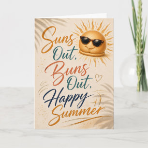 Cartão de Boas Festas de Verão Engraçado Suns Out