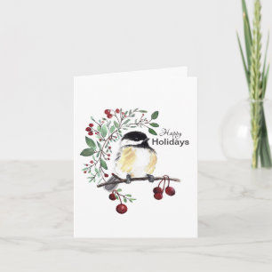 Cartão de Boas Festas do Chickadee