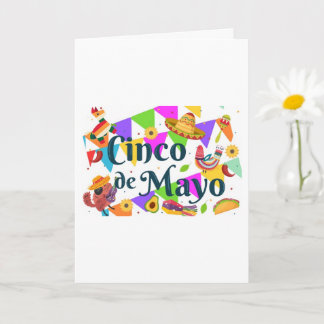 Cartão de Boas Festas do Cinco De Mayo