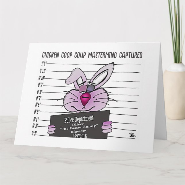 Cartão de Boas Festas do Coelho da Páscoa (Frente)