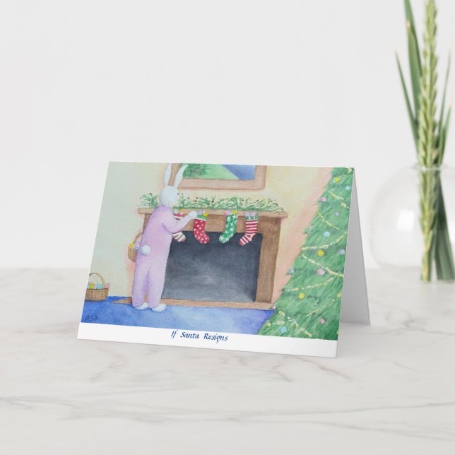 Cartão de Boas Festas do Coelho Dobrado (Frente)